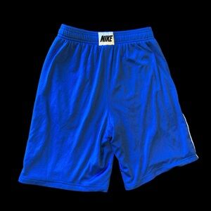 Nike League Knit Shorts Unisex Sz Small Royal Blue/White Baggy Y2K